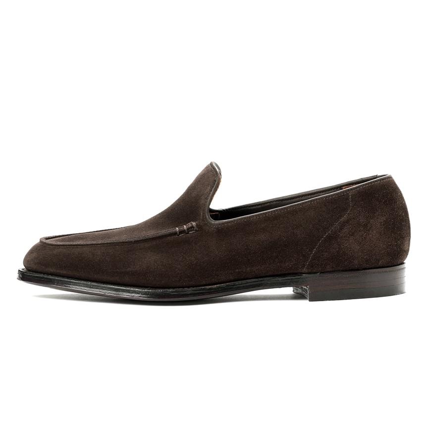 クロケット＆ジョーンズ CROCKETT＆JONES ／ 当店別注レペロスエードUチップローファー「SALCOMBE」（DARK OAK／ダークブラウン）の画像