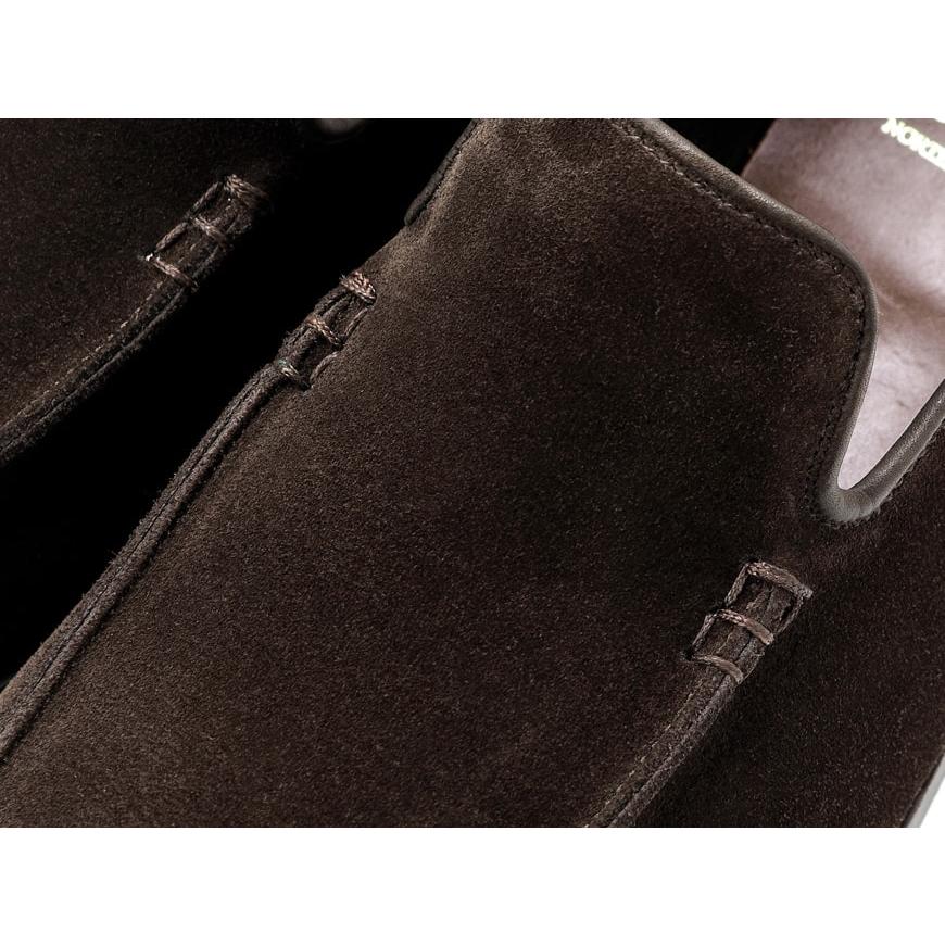 クロケット＆ジョーンズ CROCKETT＆JONES ／ 当店別注レペロスエードUチップローファー「SALCOMBE」（DARK OAK／ダークブラウン）の画像