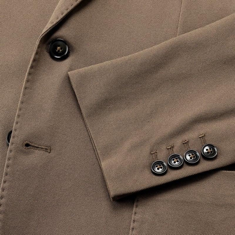 チルコロ 1901 CIRCOLO 1901 ／国内正規品／ 26SS Filo di Scoziaコットンストレッチ軽量鹿の子ジャージー2Bジャケット「CN5174」（STOOL／ブラウンの画像