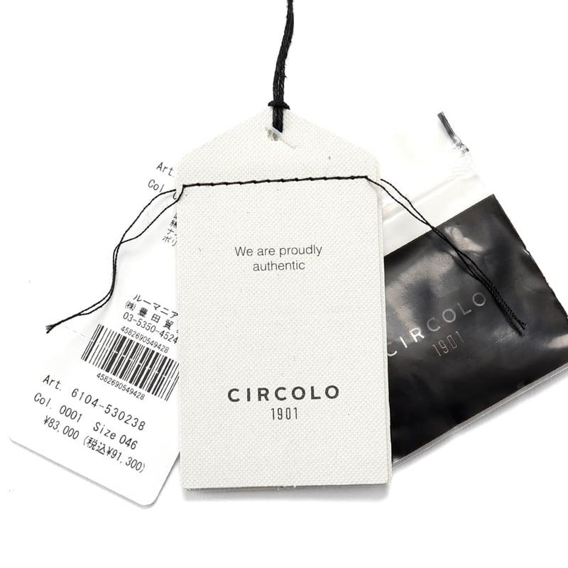 チルコロ 1901 CIRCOLO 1901 ／国内正規品／ 26SS リネンコットンストレッチニットジャージーストライプ2Bシャツジャケット「CN5302」（NATURALE／ホワイト×グの画像