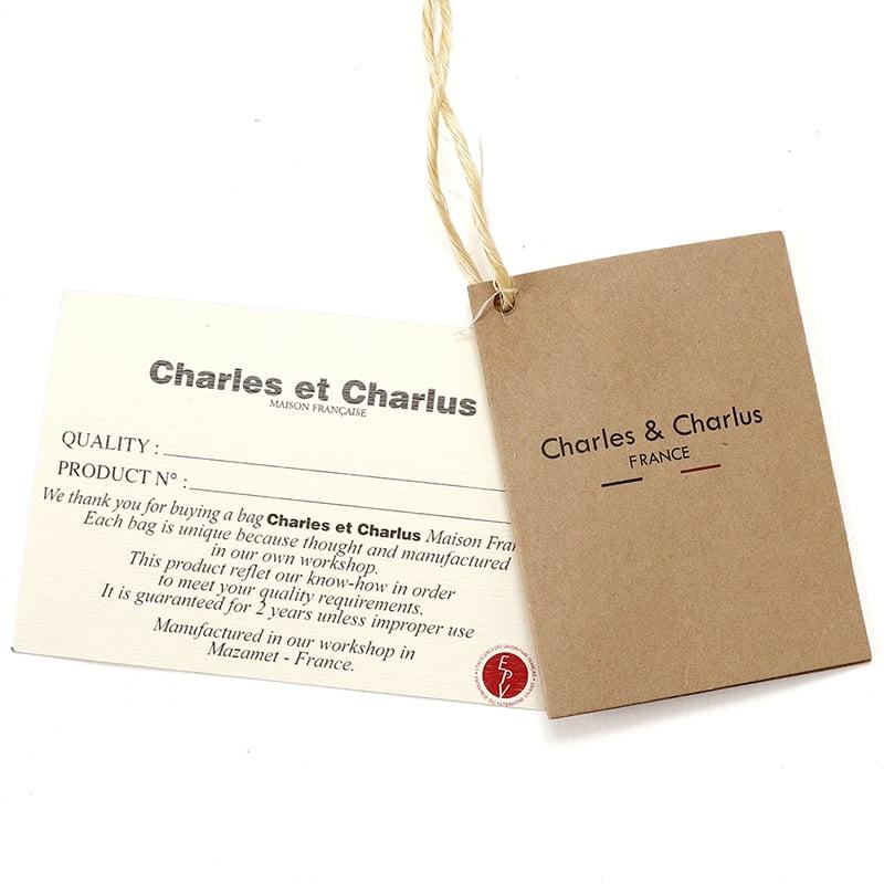 シャルル・エ・シャルリュス Charles et Charlus ／ Remy Carriatトリヨンレザードローストリングバッグ「ESCALA」（ライトブラウン）_11