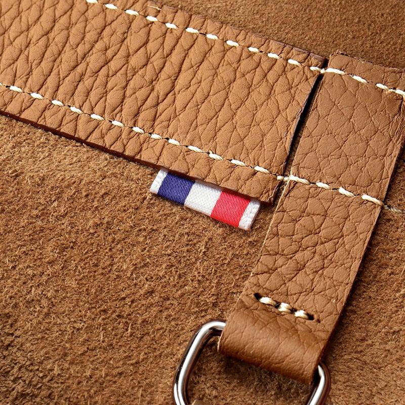 シャルル・エ・シャルリュス Charles et Charlus ／ Remy Carriatトリヨンレザードローストリングバッグ「ESCALA」（ライトブラウン）_9