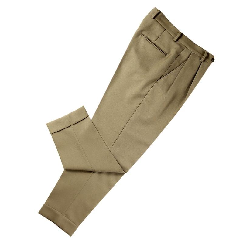 SALE】コロン ：colon ／ ウール30番手双糸ツイル2プリーツパンツ「CPT