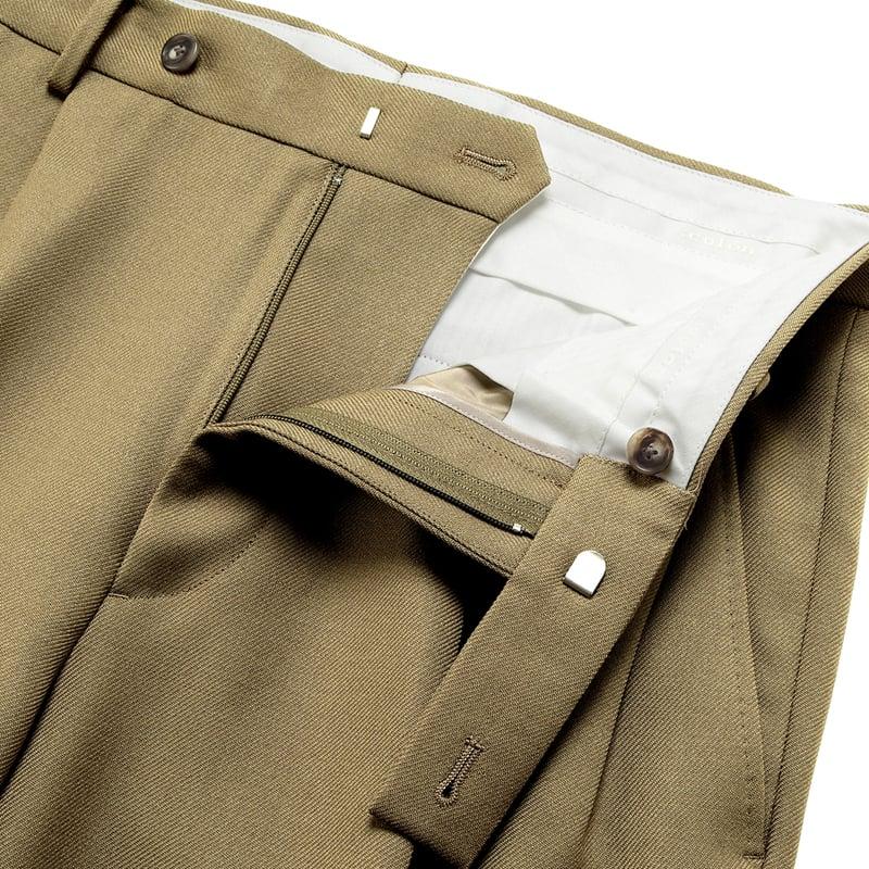 SALE】コロン ：colon ／ ウール30番手双糸ツイル2プリーツパンツ「CPT