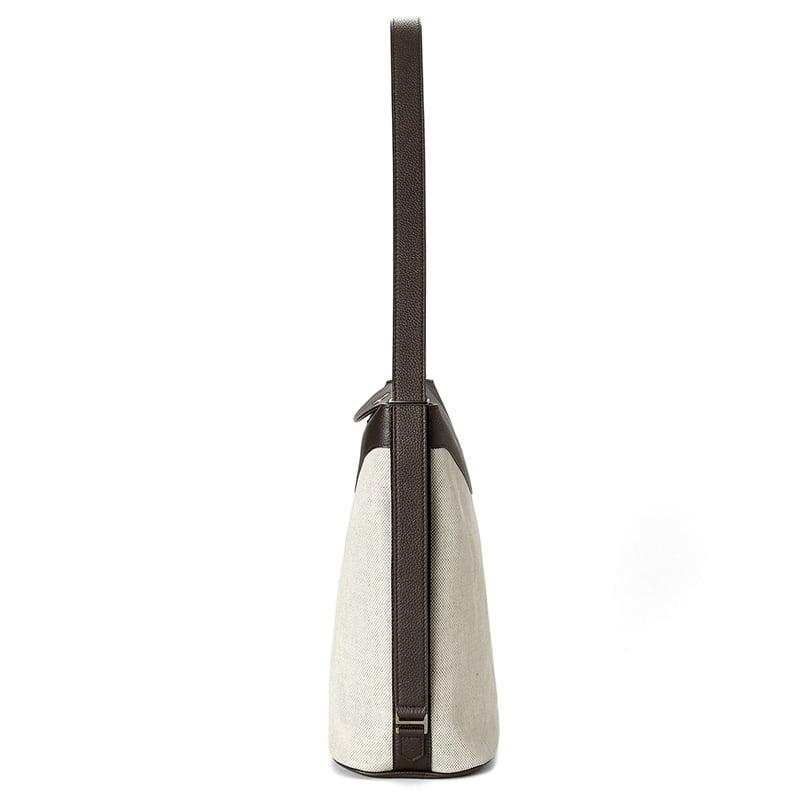 シセイ Cisei ／国内正規品／ キャンバス×グレインレザーコンビ2WAYショルダーバッグ「1286 BG／LD」（オフホワイト）の画像