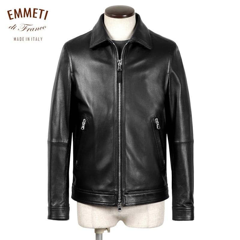 EMMETI エンメティ / ラムナッパレザー襟付きシングル EMMETI エンメティ / ラムナッパレザー襟付きシングル