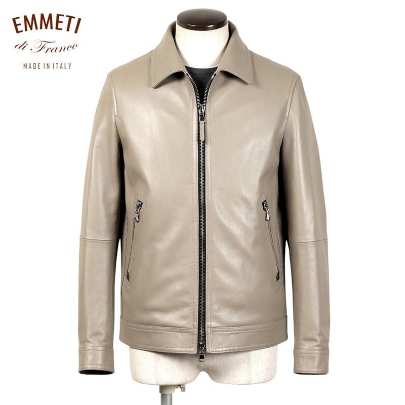 EMMETI エンメティ / ラムナッパレザー襟付きシングル EMMETI エンメティ / ラムナッパレザー襟付きシングル
