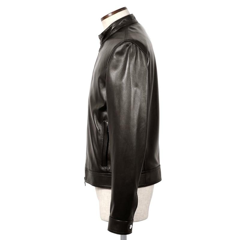 極美品 EMMETI ラムナッパレザー シングルライダースジャケット EMMETI エンメティ ラムナッパレザー[本革]シングルライダース