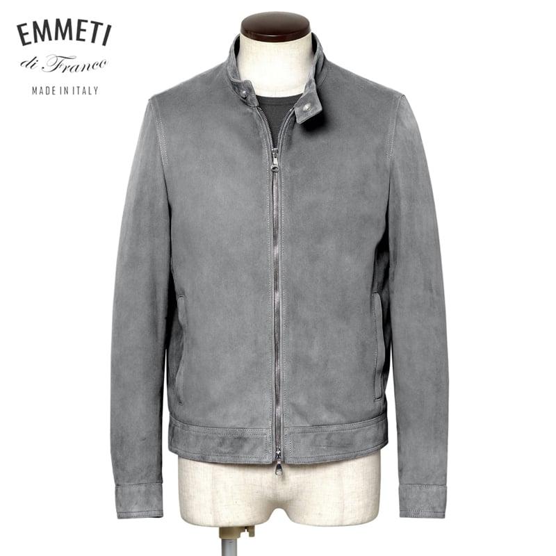 最高級】 EMMETI JURIスエードライダースジャケット 灰 【公式通販】