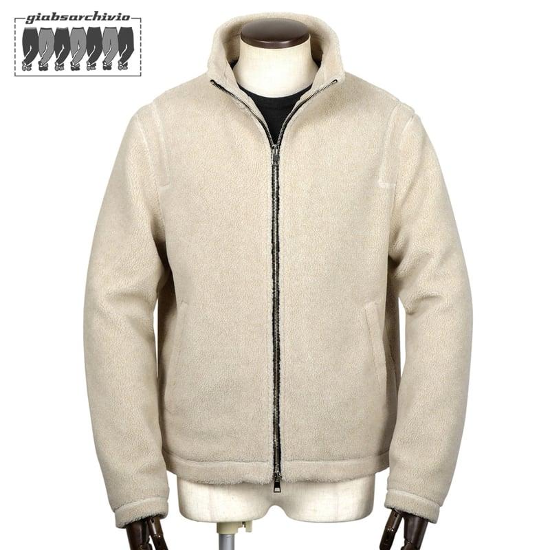 ジャブスアルキヴィオ giabsarchivio ／ 25-26AW ポリエステルボアフリーススタンドカラーブルゾン「BARGELLO GOLD」（アイボリー） | giab's ARCHIVIO