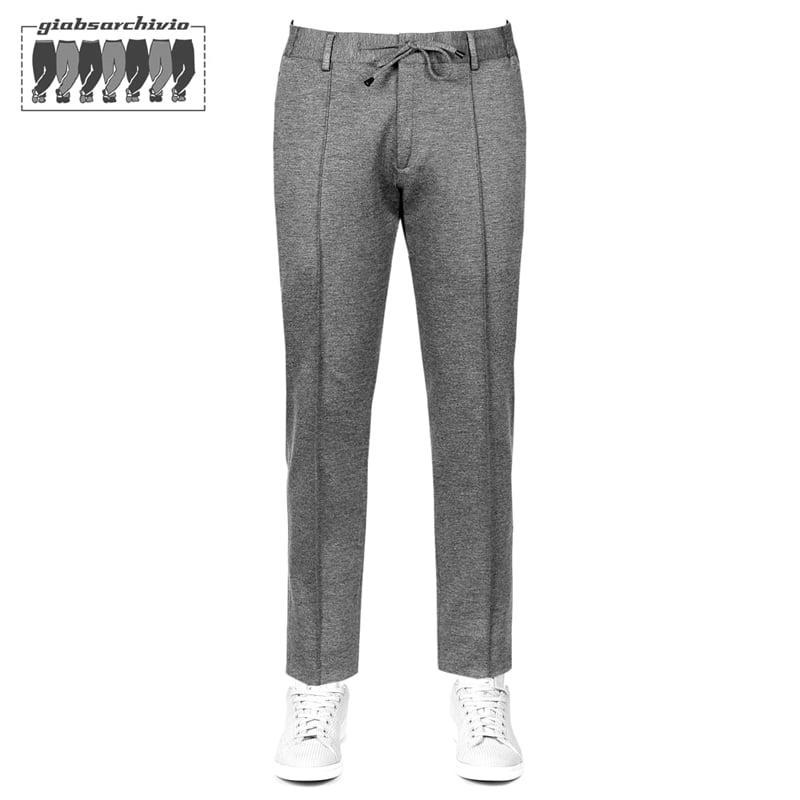 ジャブスアルキヴィオ giabsarchivio ／ 25-26AW ニューウォッシャブルジャージードローコードパンツ「MASACCIO/M1」（ミディアムグレー） | giab's ARCHIVIO