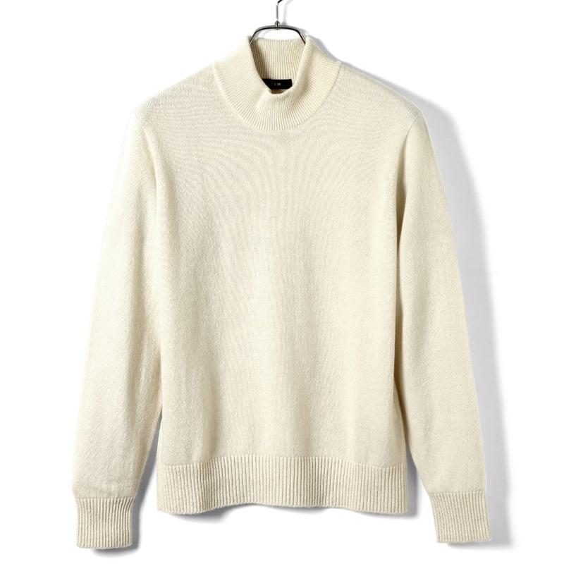 ジム GIM カシミヤ10ゲージモックネックニット