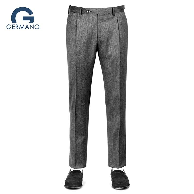 86 未使用 秋冬 ジェルマーノ ウール スラックス グレー 50 XL