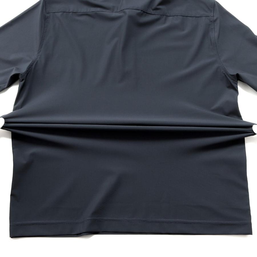 ギローバー GUY ROVER ／ 24SS スーパーストレッチナイロンワイドカラー半袖ポロシャツ「PC433」（ネイビー）｜ikinakikonashi｜08