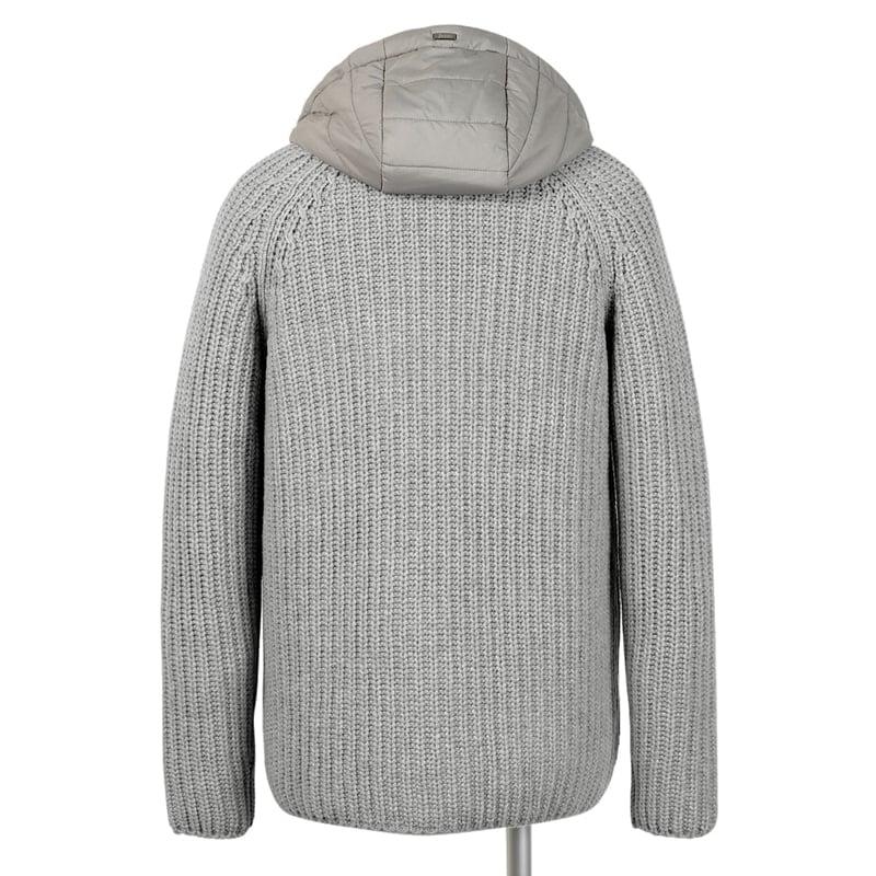 新品！ヘルノHERNOケーブルニットロゴカシミヤ入りウールビーニー 新品！ヘルノHERNOケーブルニットロゴカシミヤ入りウール