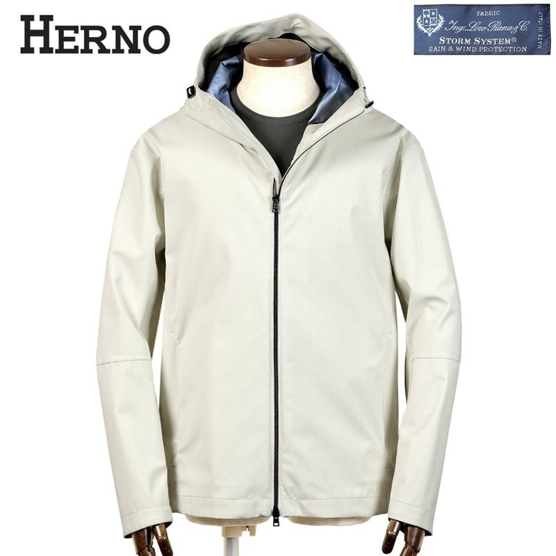 HERNO（ヘルノ） HERNO ／ Loro Piana防水透湿3レイヤーウールフーデッドブルゾン「GI000492U」（アイボリー ...