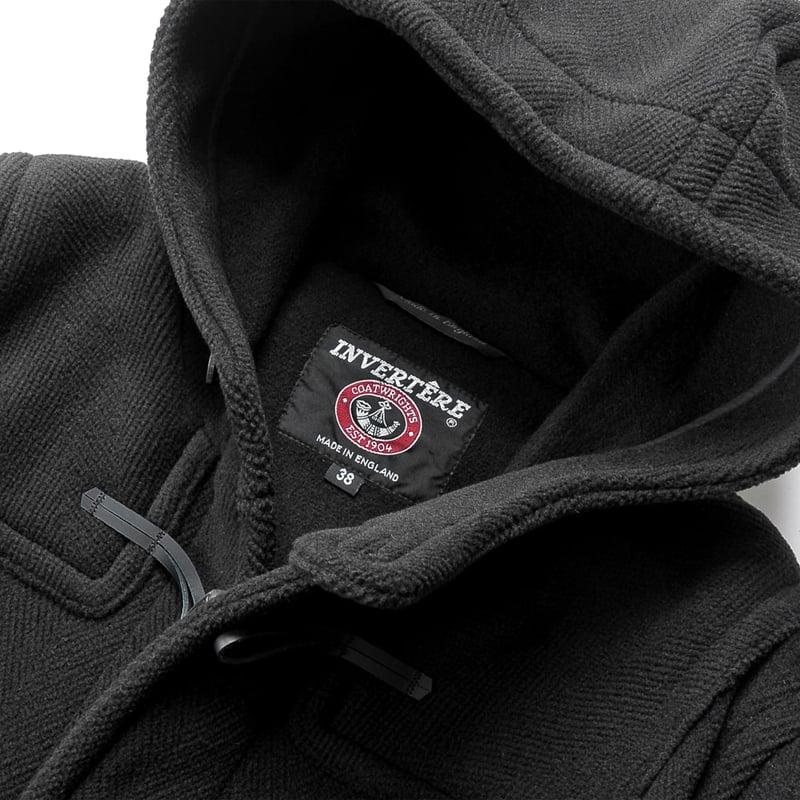 インバーティア INVERTERE ／ JOSHUA ELLISウールヘリンボーンダッフルコート「NEWTON ABBOT REGULAR FIT」（BLACK／ブラック）の画像