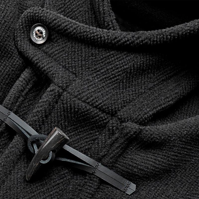 インバーティア INVERTERE ／ JOSHUA ELLISウールヘリンボーンダッフルコート「NEWTON ABBOT REGULAR FIT」（BLACK／ブラック）の画像