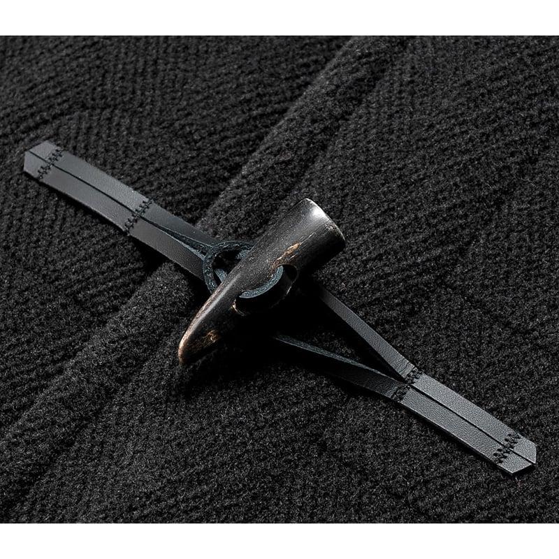 インバーティア INVERTERE ／ JOSHUA ELLISウールヘリンボーンダッフルコート「NEWTON ABBOT REGULAR FIT」（BLACK／ブラック）の画像