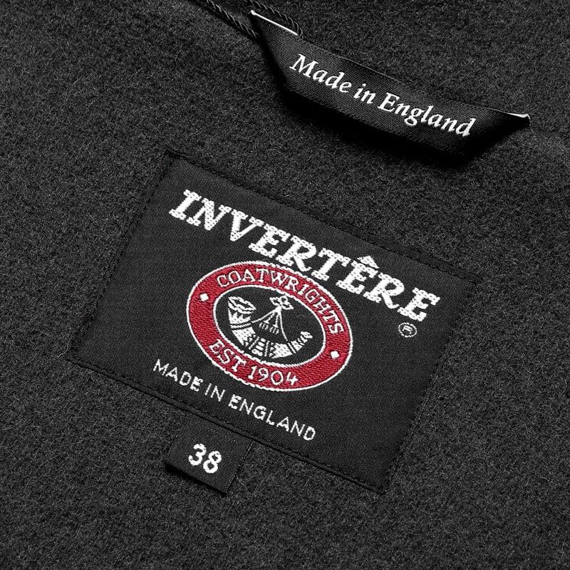 インバーティア INVERTERE ／ JOSHUA ELLISウールヘリンボーンダッフルコート「NEWTON ABBOT REGULAR FIT」（BLACK／ブラック）の画像