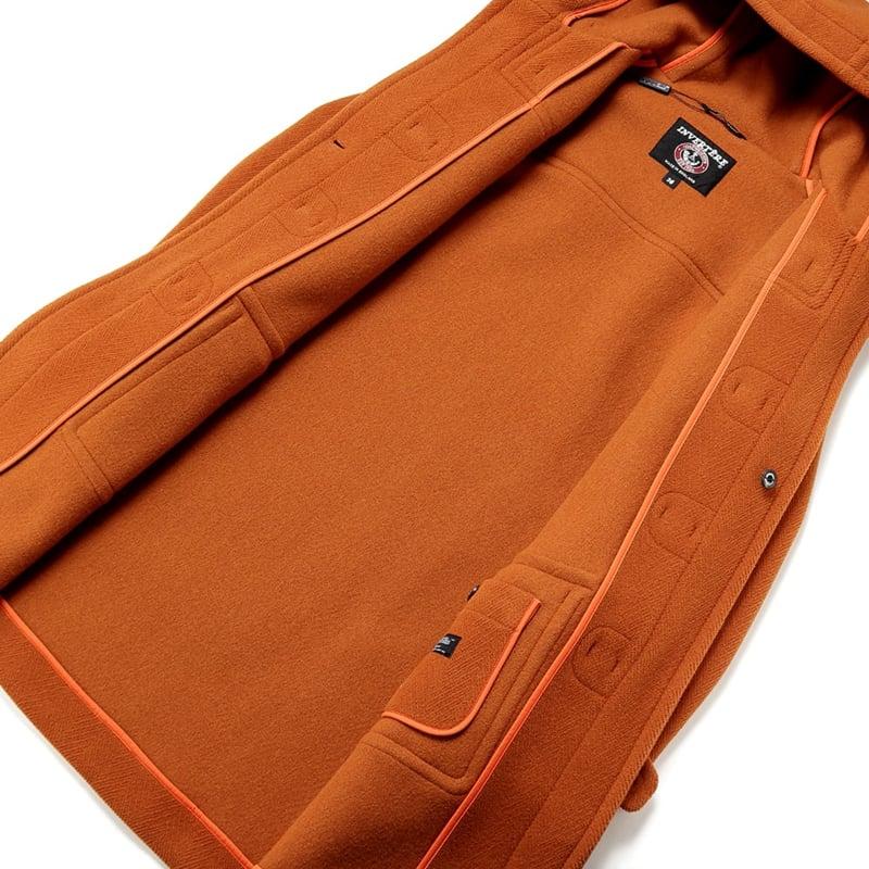 インバーティア INVERTERE ／ JOSHUA ELLISウールヘリンボーンダッフルコート「NEWTON ABBOT REGULAR FIT」（ORANGE／オレンジ）の画像