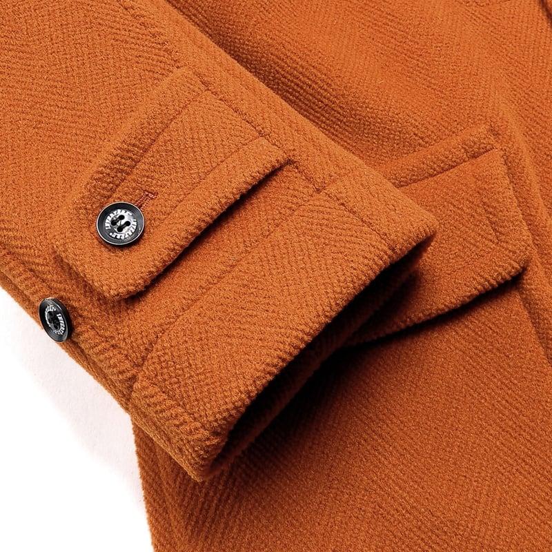 インバーティア INVERTERE ／ JOSHUA ELLISウールヘリンボーンダッフルコート「NEWTON ABBOT REGULAR FIT」（ORANGE／オレンジ）の画像