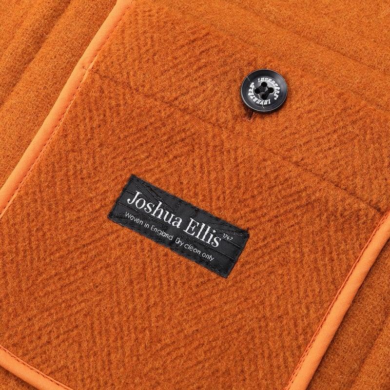 インバーティア INVERTERE ／ JOSHUA ELLISウールヘリンボーンダッフルコート「NEWTON ABBOT REGULAR FIT」（ORANGE／オレンジ）の画像