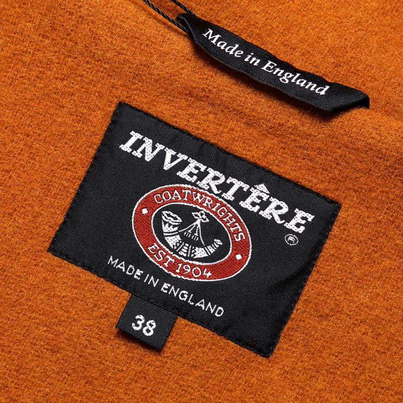 インバーティア INVERTERE ／ JOSHUA ELLISウールヘリンボーンダッフルコート「NEWTON ABBOT REGULAR FIT」（ORANGE／オレンジ）の画像