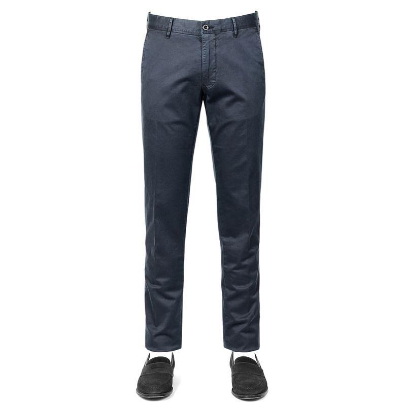 インコテックススラックス INCOTEX SLACKS ／ 24SS 製品染めコットンストレッチギャバジンチノパンツ「17S100-9664A」（ネイビー）｜ikinakikonashi｜02