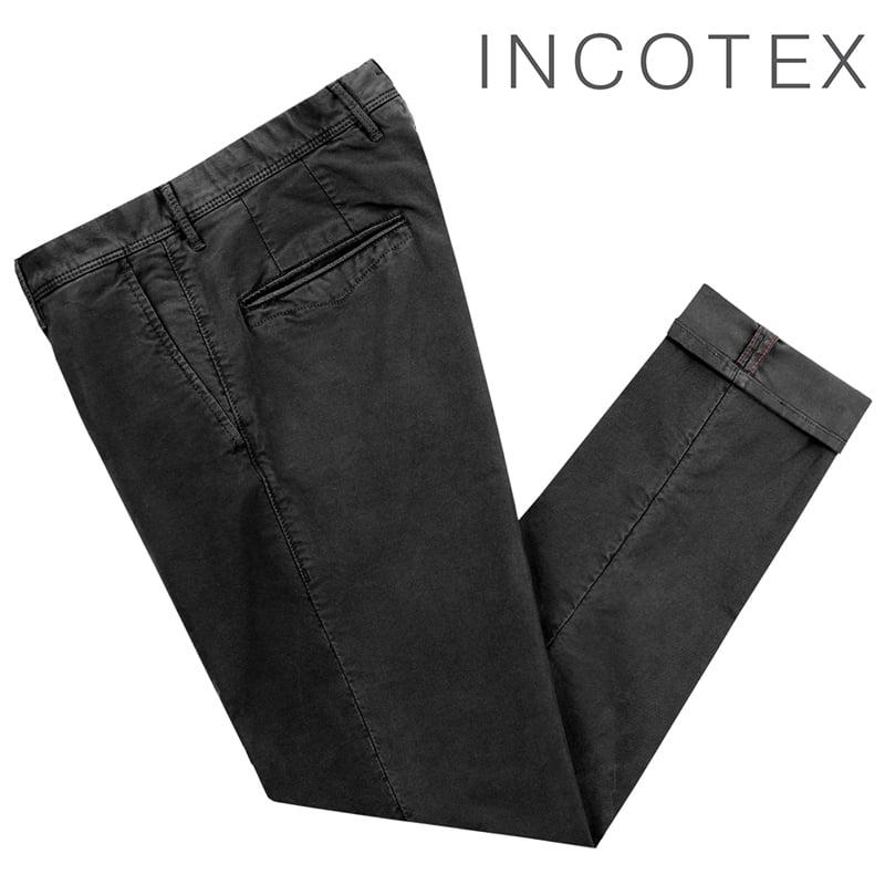 【st】インコテックス　100型ギャバジンチノ　ダークグレー　28 INCOTEX - INCOTEX SLACKS (100型) SLIM FIT ガーメントダイコットン