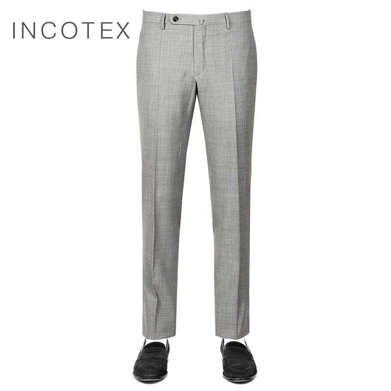 【在庫有】 Incotex 春夏スラックス 46 ライトグレー パンツ
