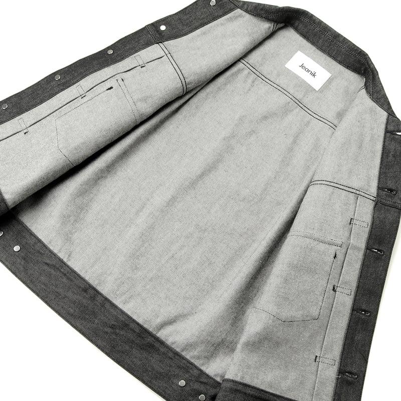 ジーニック JEANIK0102（ワンウォッシュブラック）サイズXL ジーニック JEANIK ／ ワンウォッシュコットンブラックデニム