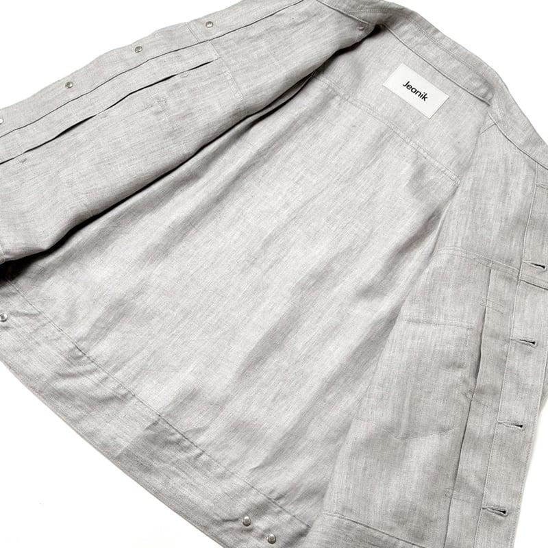 ジーニック JEANIK ／国内正規品／ 26SS 墨染めリネンツイルトラッカー
