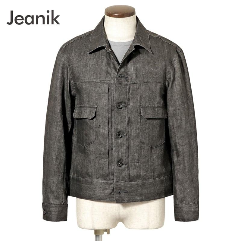 ジーニック JEANIK ／国内正規品／ 26SS 墨染めリネンツイルトラッカー 