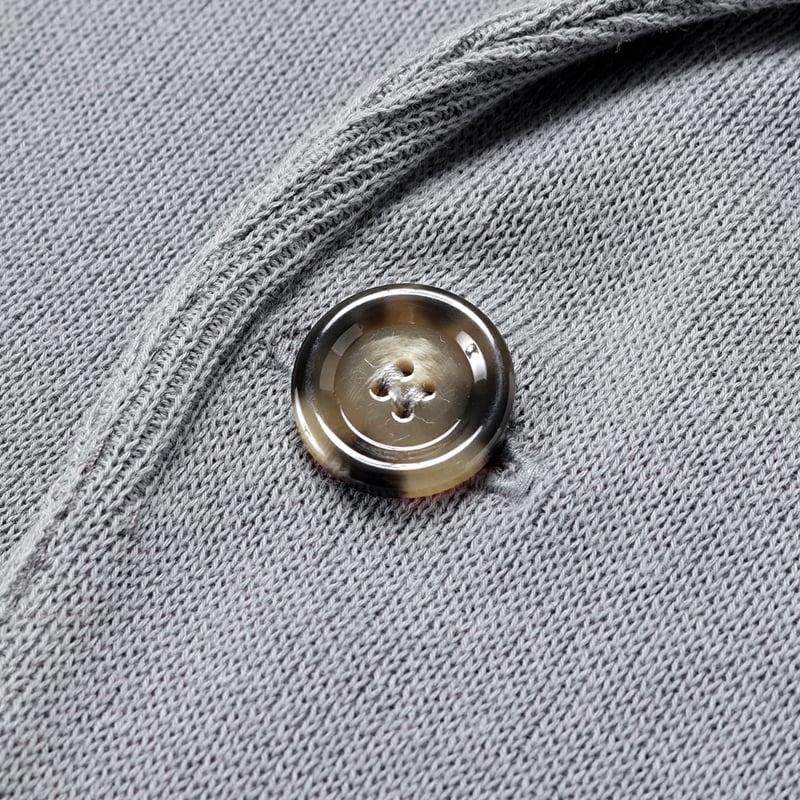 LARDINI 【HILTON】 ／ 25SSコットン平編み2Bニットジャケット「JBLJM56」（ミディアムグレー）