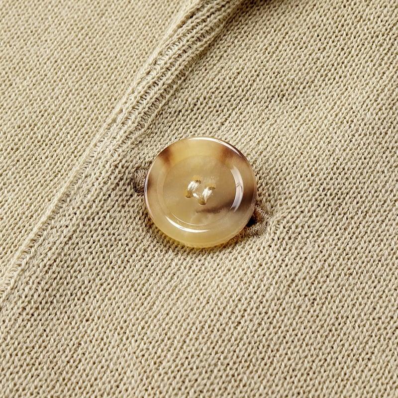 ラルディーニ LARDINI ／国内正規品／ 26SS コットン平編み2Bニットジャケット「LJM56」（サンドベージュ）の画像