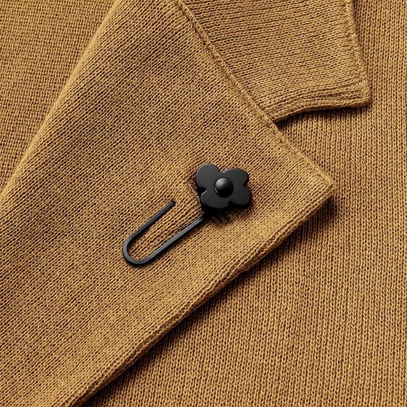 ラルディーニ LARDINI ／国内正規品／ 26SS コットン平編み2Bニットジャケット「LJM56」（キャメル）の画像