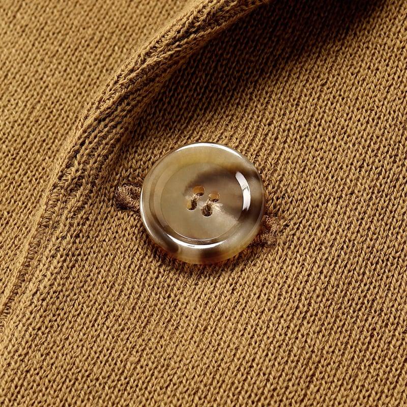 ラルディーニ LARDINI ／国内正規品／ 26SS コットン平編み2Bニットジャケット「LJM56」（キャメル）の画像