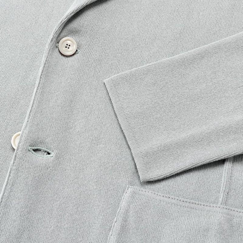 ラルディーニ LARDINI ／国内正規品／ 26SS コットン平編み2Bニットジャケット「LJM56」（アイスグレー）の画像