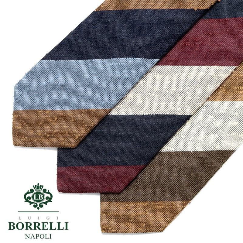 新品未使用　ルイジボレッリ　ネクタイ　LUIGI BORRELLI ブラウン単色 LUIGI BORRELLI（ルイジ ボレッリ） 【SALE】ルイジボレッリ LUIGI