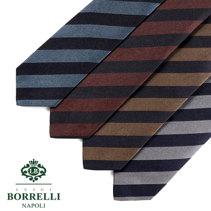 LUIGI BORRELLI ボレッリ ネクタイ ダークブラウン チェック柄
