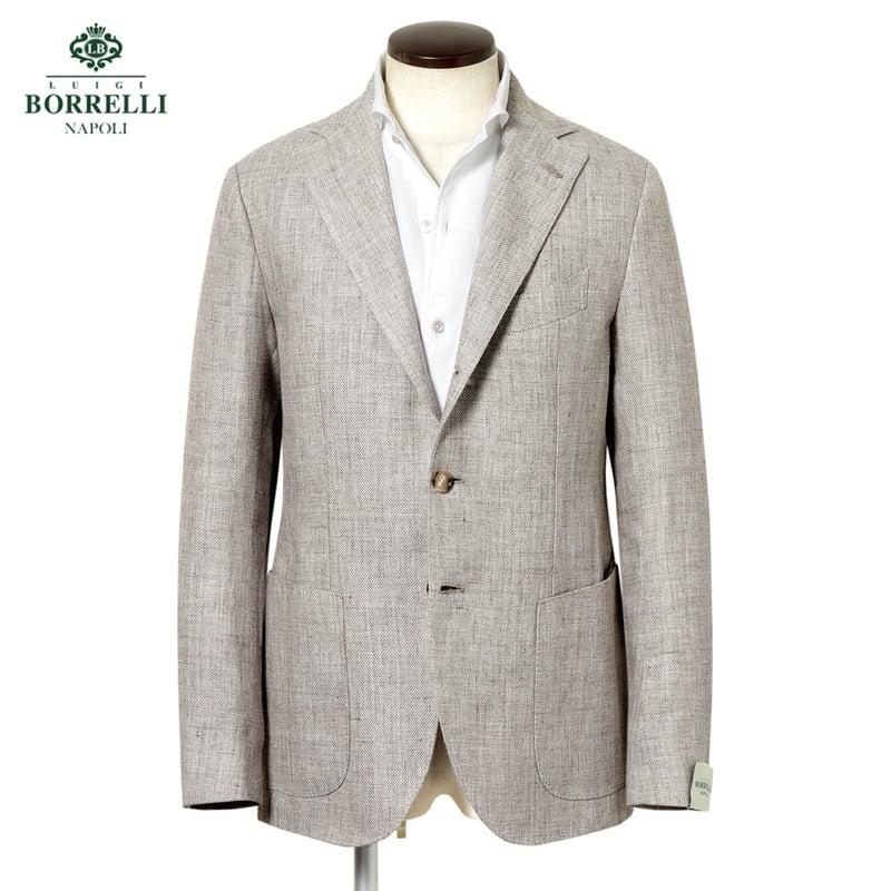 ア*キ様 Luigi Borrelli ルイジ ボレッリ リネン ジャケット 春 LUIGI BORRELLI（ルイジ ボレッリ） 【SALE】ルイジボレッリ LUIGI