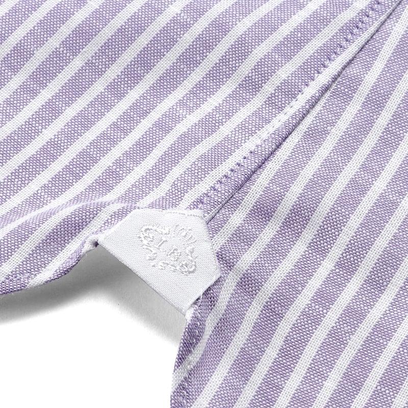 程度極上ルイジボレッリ リネンストライプシャツ ワンピースカラーNISHIDA 程度極上ルイジボレッリ リネンストライプシャツ ワンピース