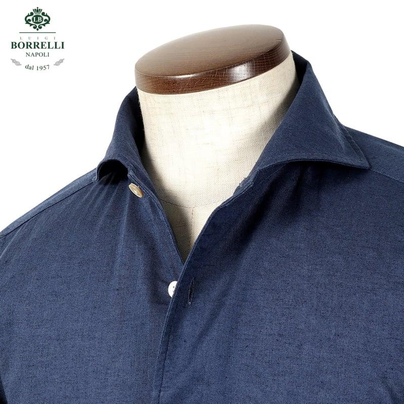 LUIGI BORRELLI ルイジボレッリ ／ 25SS リネンコットンポプリン 