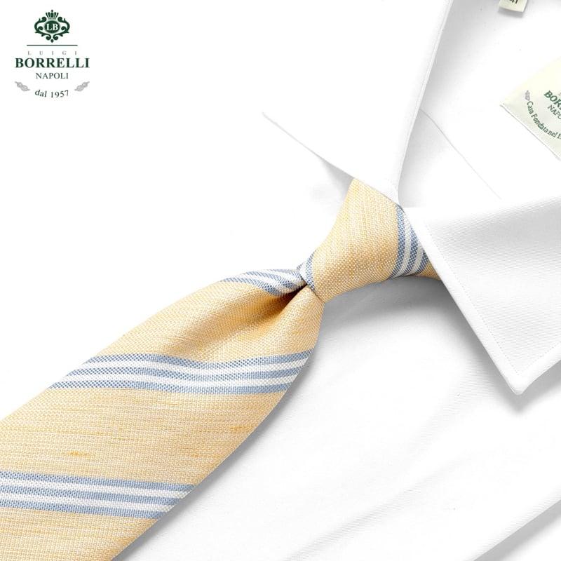 通販 ルイジボレッリ ネクタイ シャンタン風シルクジャカードソリッドネクタイ 621033 サックスブルー Silk Tie ONLINE STORE ルイジボレッリ トーキョー オンラインストア