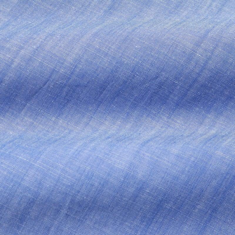 ルイジボレッリ LUIGI BORRELLI ／ 26SS コットンエンドオンエンドホリゾンタルカラードレスシャツ「FELICE（SR11001）」（ブルー）の画像