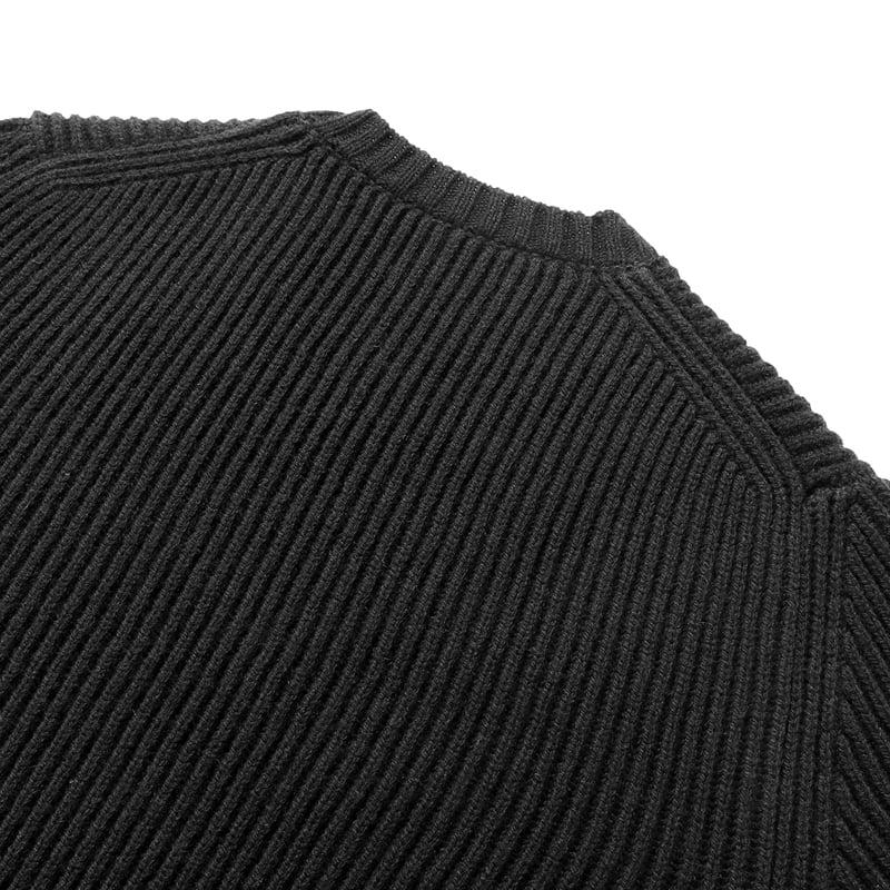 【SALE】マックジョージ MC GEORGE ／ ウールカシミヤローゲージリブ編みリアルフィッシャーマンズセーター「A0617/3/14」（ブラック）の画像