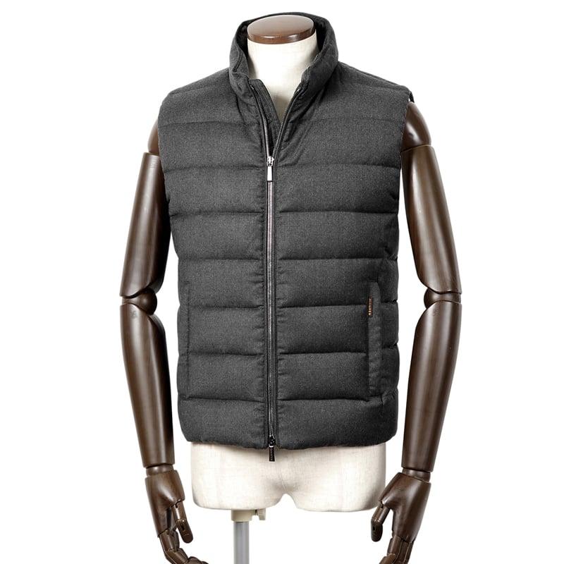 MOORER ロロピアーナ ウールカシミア ダウンベスト ネイビー MOORER ロロピアーナ ウールカシミア ダウンベスト ネイビー