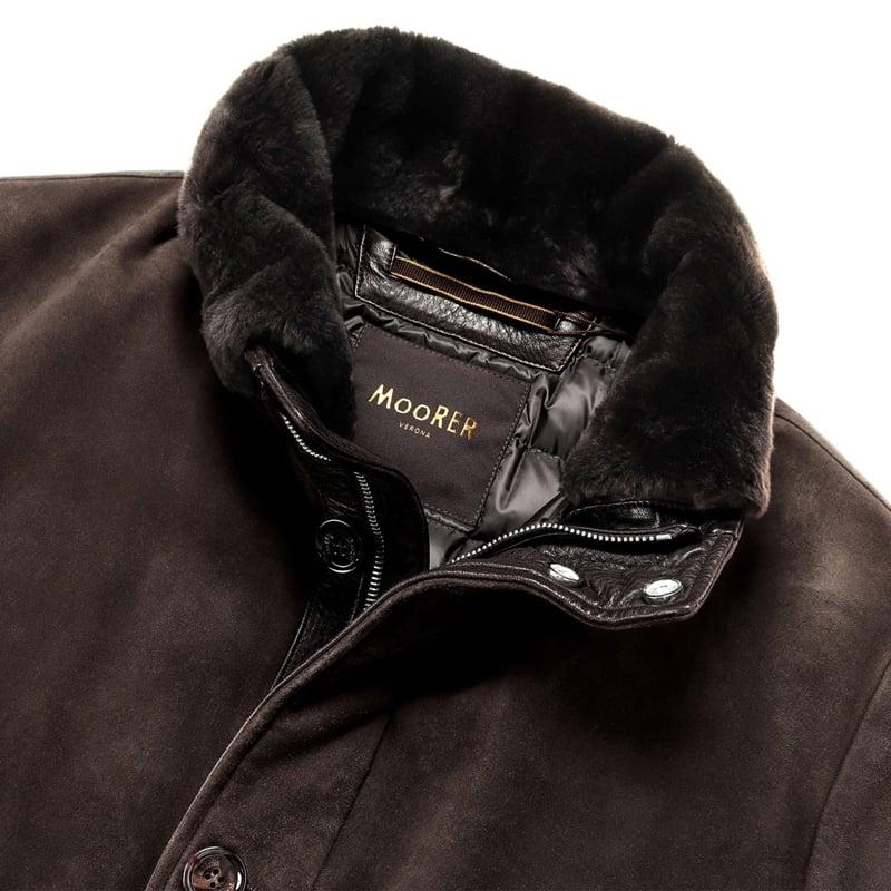 zegna ラムスウェードブルゾンジップパーカー