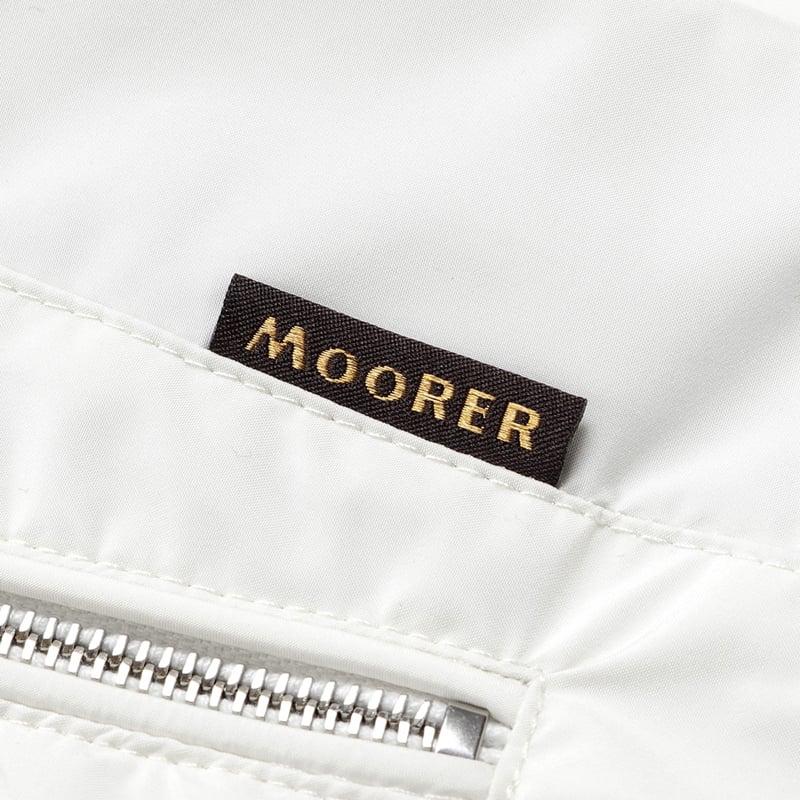 ムーレー MOORER ／ 防水透湿ポリエステルタフタフーデッドベスト「LUIS-STP」（BLANC／ホワイト）の画像